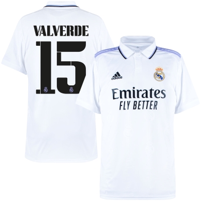 nieuws Geneeskunde Honger Real Madrid Shirt Thuis 2022 2023 Valverde 15 Officiele Cup Printing |  Sportfit